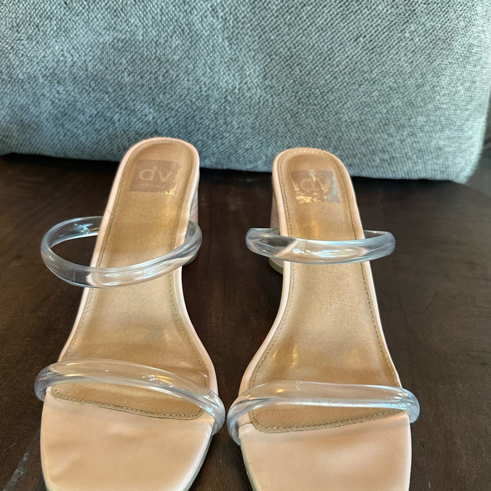 DV by Dolce Vita Women's Heels with Clear Straps - Blush